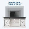 GustoWave Farmhouse TV Stand for TVs up to 65", Entertainment Center with Sliding Barn Doors & Adjustable Shelf for Living Room - 3 of 4