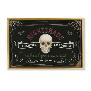 Stupell Industries Nightshade Emporium Sign Floating Frame Canvas Art - 1 of 4