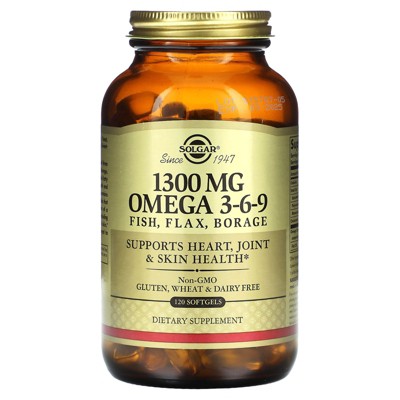 Solgar Omega 3-6-9, 1,300 mg, 120 Softgels