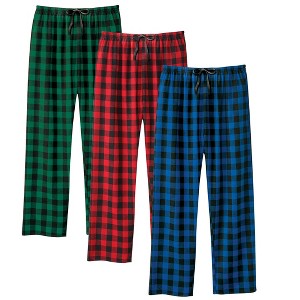 Collections Etc 3-pc Pk Ladies Plaid Pj Pants - 1 of 4