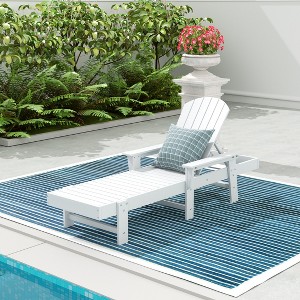WestinTrends Dylan Adirondack Poly Reclining Chaise Lounge With Arms - 1 of 4
