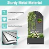 TOAOTBNBO Metal Raised Garden Bed with Trellis and Wheels, Metal Planter Box with Trellis, Garden Box for Climbing Plants, Flower - 4 of 4