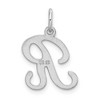 Black Bow Jewelry Sterling Silver, Sophia Collection, Small Script Initial R Pendant - 3 of 4