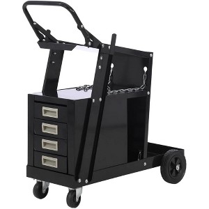 Welding Cart with Wheels, 220 Lbs Capacity Heavy Duty Welding Trolley with 4 Drawers, Cast Iron Cartfor TIG MIG Welder & Plasma Cutter - 1 of 4