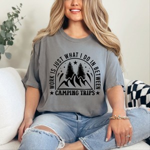 Simply Sage Market Work Between Camping Trips Garment Dyed Tee - 1 of 4