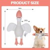 Allforpaws Squeaky Latex Dog Toys Filled with Crepe Paper Plush Wings, Soft Wing Seagull, 11.22", White - 2 of 4