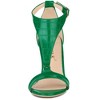 Allegra K Women's T Strap Open Toe Faux Animal Pattern Stiletto High Heel Sandals - 3 of 4