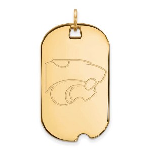 Black Bow Jewelry 10k Yellow Gold Kansas State Wildcats NCAA Large Pendant - 1 of 3