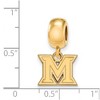 Black Bow Jewelry 14k Yellow Gold Plated Sterling Silver Miami Redhawks NCAA Bead Charm - 2 of 3