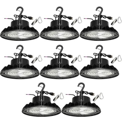 UFO Led High Bay Light, High Bay Led Shop Light 5000K Daylight, 150W, 25000 Lm, Dimmable 1-10V, Ip65 Waterproof, for Warehouse Factory Barn