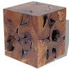 vidaXL Stool Brown Solid teak wood Medium Hardwood Wooden Stool - 4 of 4