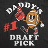 Youth Funny T Shirts Daddys Number 1 Draft Pick Sarcastic Football Graphic Novelty Tee For Kids - Crazy Dog Youth T Shirt For Football Season - 2 of 4