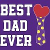 Women's Design By Humans Best Dad Ever Heart Tie By sukhendu12 Racerback Tank Top - 2 of 2
