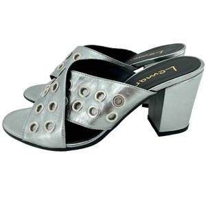 Women's Wo's Metallic Cross Grommet Block Heel Sandals - LEMARÉ 10.5 - 1 of 4