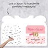Big Dot of Happiness Sweet 16 - Happy 16th Birthday Giant Greeting Card - Big Shaped Jumborific Card - 3 of 4