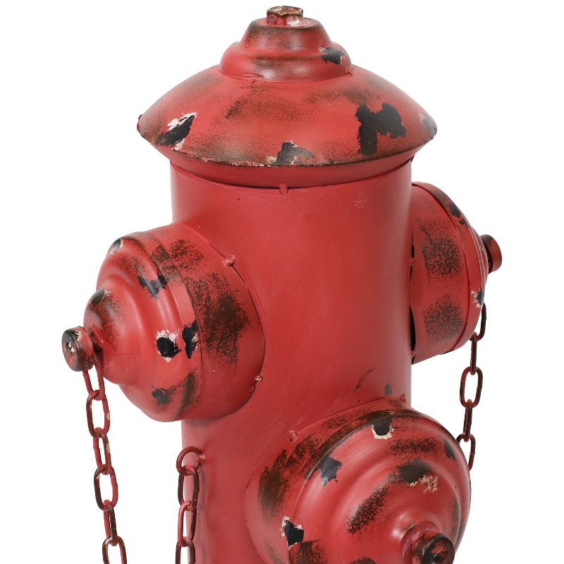 Sunnydaze Metal Fire Hydrant Outdoor Garden Statue Decor with Red Finish, 4 of 9