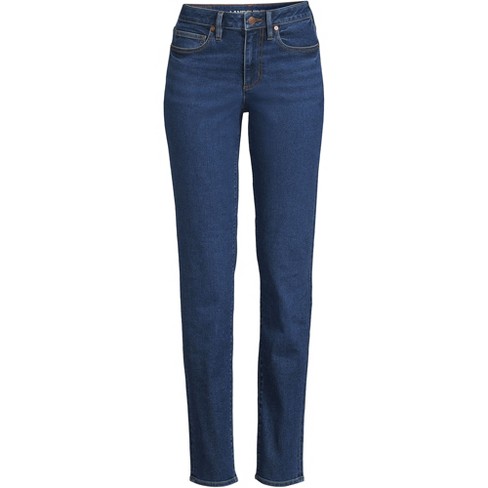 Lands' End Women's Plus Size Recover Mid Rise Boyfriend Blue Jeans - 16  Plus - Port Indigo : Target