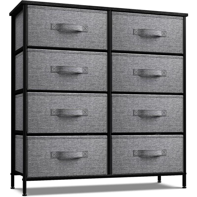 Sorbus 8 Drawers Dresser- Storage Unit with Steel Frame, Wood Top, Fabric Bins - for Bedroom, Closet, Office and more, 1 of 6