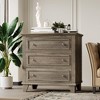 3 Drawer Dresser for Bedroom, Wide Chest of Drawers with Vintage Handle, Modern Wood Dresser - 3 of 4