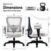 PAGED Swivel Office Chair Adjustable Height Desk Chair Ergonomic Gaming Chair with Wheels, Thick Seat Cushion for Office - 2 of 4