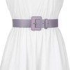 Allegra K Women's Plus Size Pure Adjustable Rectangle Buckle Wide Waist Belt for Dress 1 Pc - 4 of 4