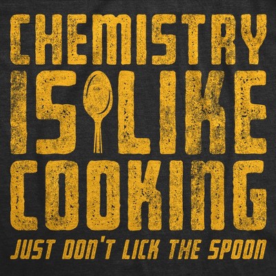 Мужские футболки Crazy Dog T-Shirts, Inc. Mens Funny T Shirts Chemistry Is Like Cooking Just Dont Lick The Spoon Sarcastic Tee for Men - Crazy Dog Men's T Shirt For Science Nerds Black L — фото 2