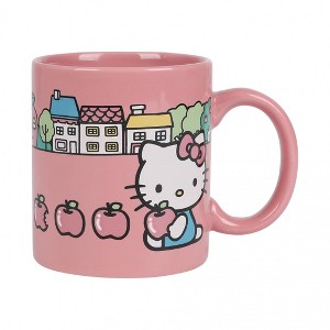 Adult Hello Kitty City Background Pink 16oz Ceramic Mug - 1 of 1