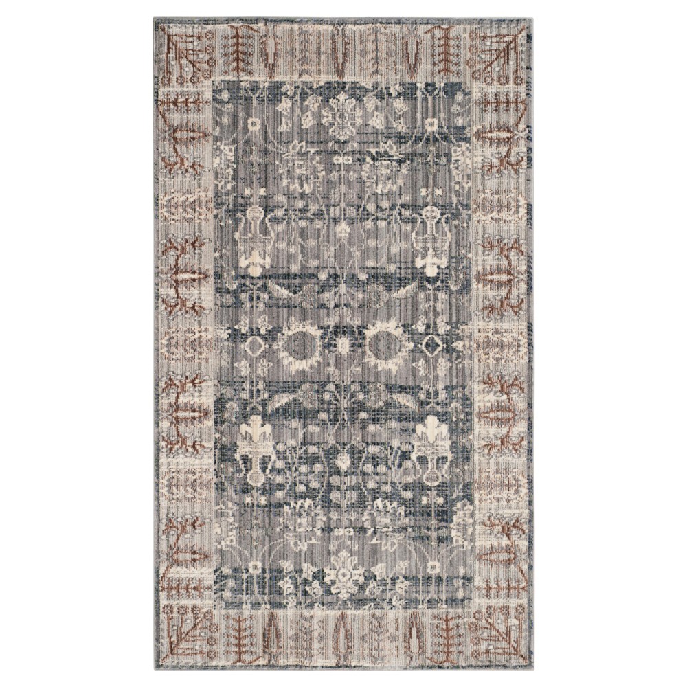 Silvano Accent Rug - Dark Gray/Light Gray ( 3'x5' ) - Safavieh