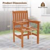 Costway Patio Chairs Set of 2/4 Outdoor Wooden Dining Chairs with Inclined Backrests - 3 of 4