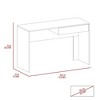 PAGED Writing Computer Desk, One Drawer, Simple Office Desk with Wooden Desktop and Particle Board for Office, Black - 3 of 4