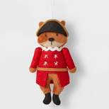 Fox with Red Jacket Christmas Tree Ornament - Wondershop™