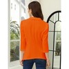 BLUEMING Womens 3/4 Sleeve Cropped Blazer Open Front Cardigan Business Casual Collarless Work Jacket Shrug - 2 of 4