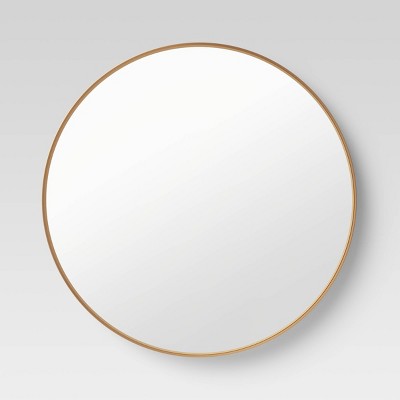 30 Round Wood Framed Wall Mirror Natural - Hearth & Hand™ with Magnolia