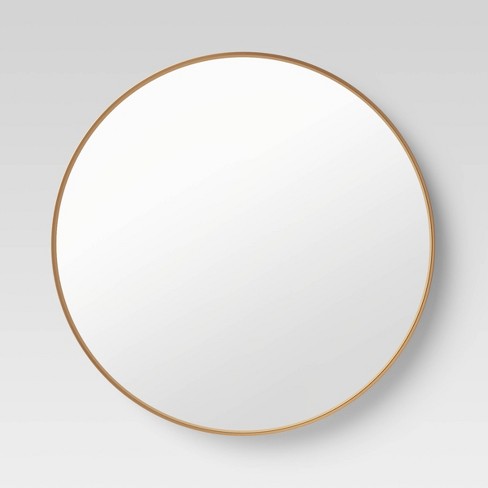 Round gold deals wall mirror