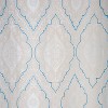 Kate Aurora Blue, White & Frosted Clear Moroccan Medallion Peva Vinyl Eco Friendly Shower Curtain - Standard Size - 3 of 4