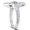 Pompeii3 3/4Ct Diamond Marquise Framed Vintage Designer Cocktail Ring 10k White Gold - 2 of 4