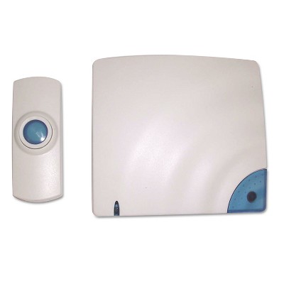 Tatco White Wireless Doorbell Kit with Blue Button