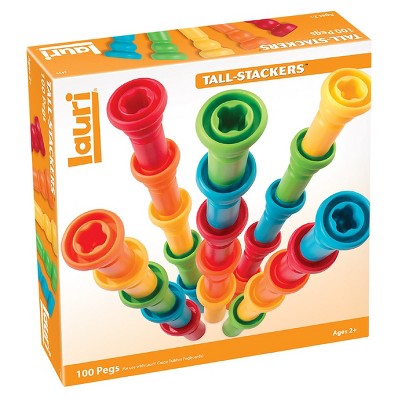 PlayMonster Tall Stacker Pegs For Building or Sorting - Package of 100