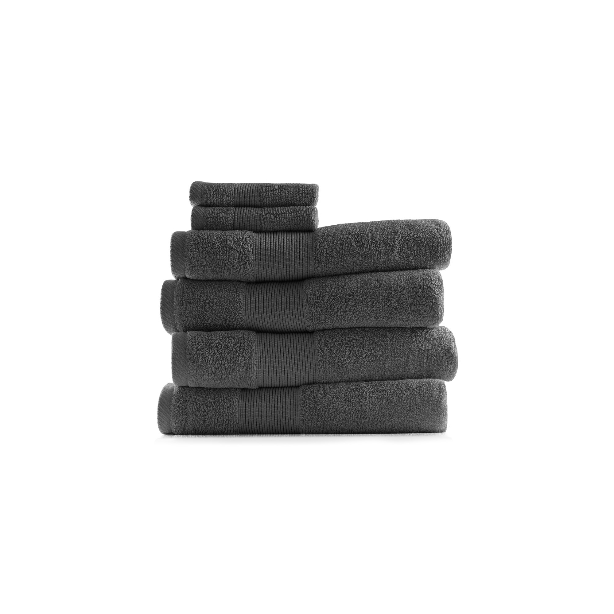 Hearth & Harbor Bath Towels for Bathroom, Ultra Soft & Highly Absorbent 6 Piece Bath Towel Set - Gray