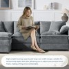 MYINDA 103.5"  Modular Sectional Sofa with Deep and Wide Seat,L Shaped Cloud Couch with Movable Ottoman for Living Room - 3 of 4