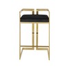 Meridian Furniture,Ezra Black Velvet Stool, Set of 2 - 3 of 4