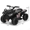 Costway 6V Kids ATV Quad Electric Ride On Car Toy Toddler with LED Light MP3 - 3 of 4