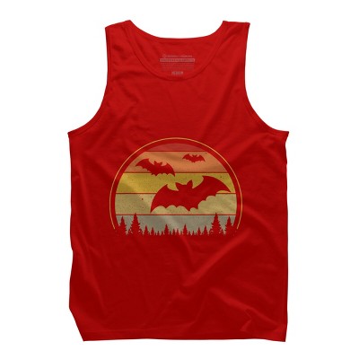 Men's Design By Humans Vintage Retro Vampire Bats Halloween Costume By Chos Tank Top