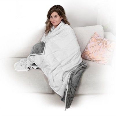 48x72 Temperature Balancing Weighted Blanket Gray - Tranquility : Target