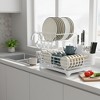 Fortune Candy 15.4'' Tall Dish Drying Rack with Bamboo Handle, 2-Tier Drying Rack for Apartments, Dorms, and Kitchens - 3 of 4