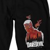 Daredevil Born Again Cityscape SIlhouette Adult Black Sleep Pajama Shorts - 2 of 4