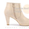 Perphy Women's Suede Platform Round Toe Chunky Heels Ankle Boots - 4 of 4
