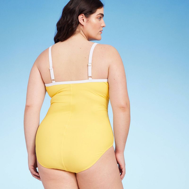 Women's Crepe U-Wire One Piece Swimsuit - Shade & Shore™, 3 of 7