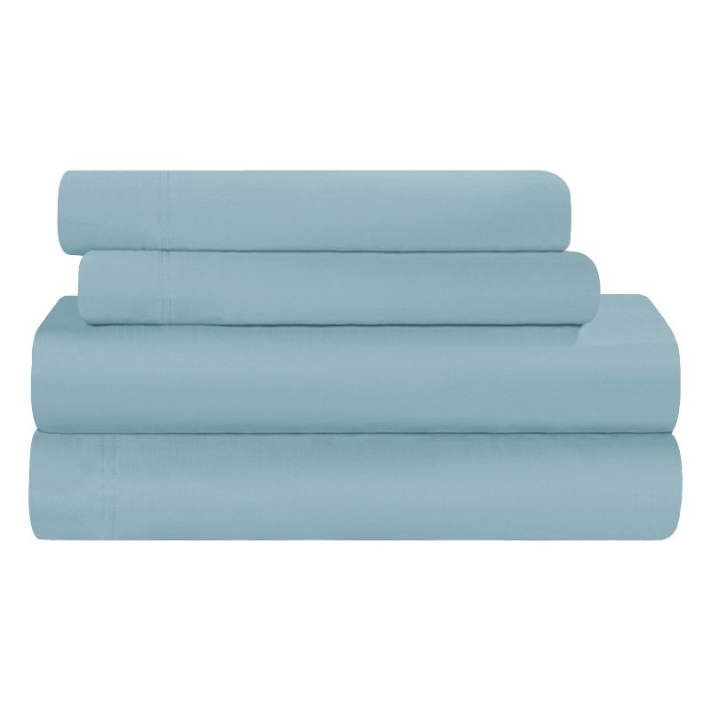 300 Thread Count Rayon From Bamboo Solid Deep Pocket Bed Sheet Set by Blue Nile Mills, 1 of 5