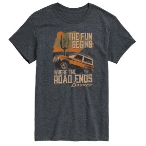 Men's - Ford - Bronco Fun Begins Where The Road Ends Short Sleeve Graphic T-Shirt - 1 of 4